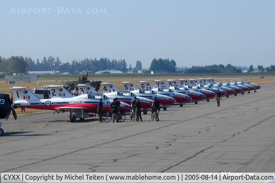 Abbotsford International Airport, Abbotsford, British Columbia Canada (CYXX) - The canadian Snowbirds at the 2005 Abbotsford Airshow