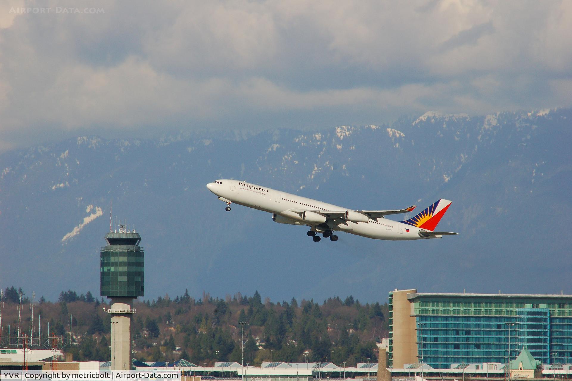 Vancouver International Airport, Vancouver, British Columbia Canada (YVR) - PAL A340 departs to LAS,May 2007