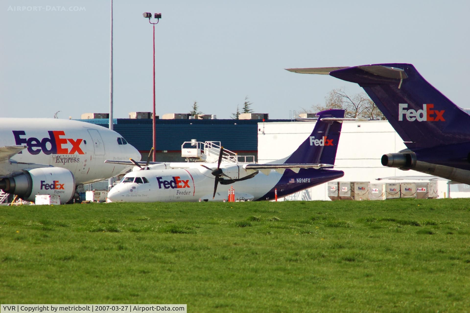 Vancouver International Airport, Vancouver, British Columbia Canada (YVR) - Fed Ex fleet at YVR summer 2007