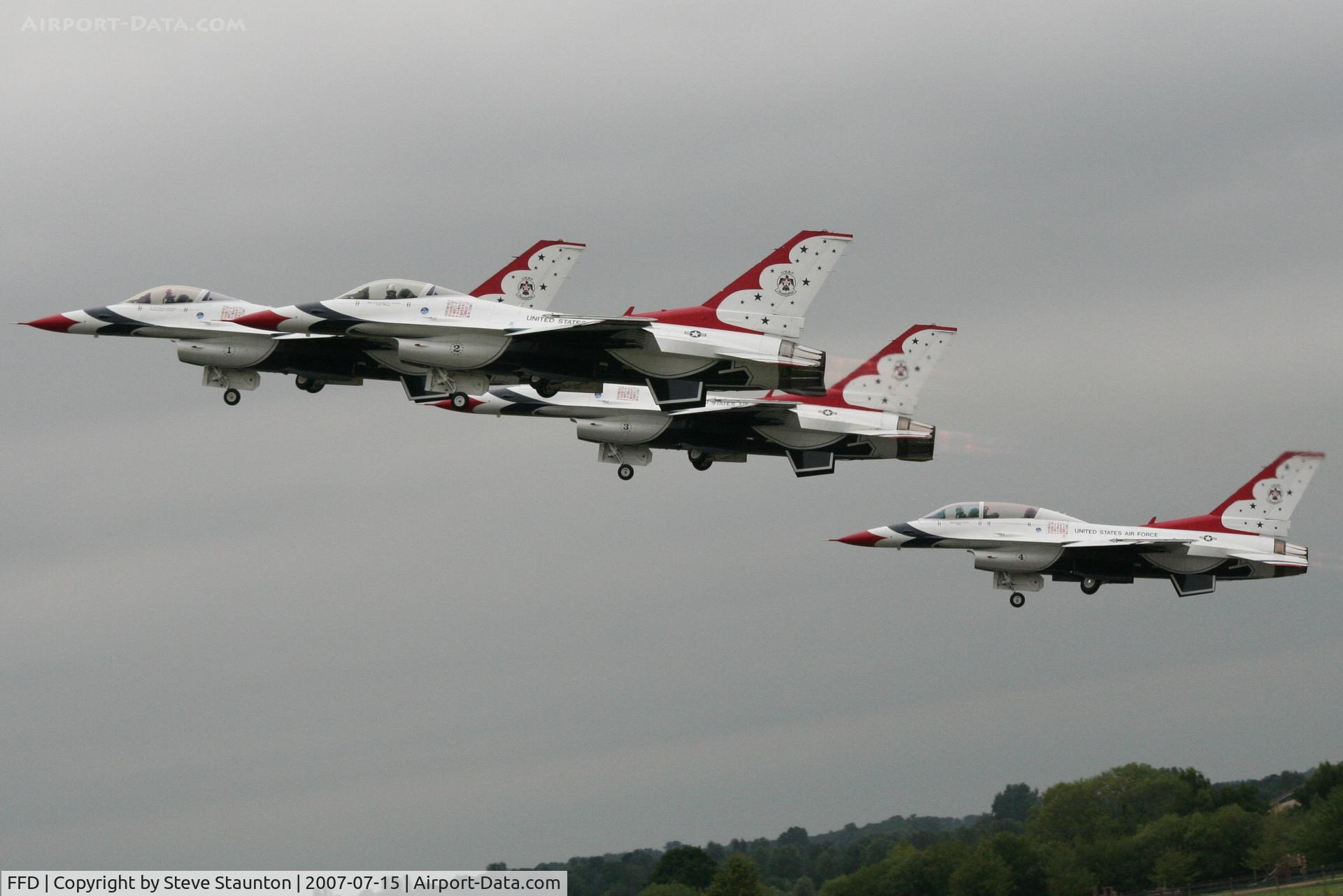 RAF Fairford Airport, Fairford, England United Kingdom (FFD) - Thunderbirds display at Royal International Air Tattoo 2007