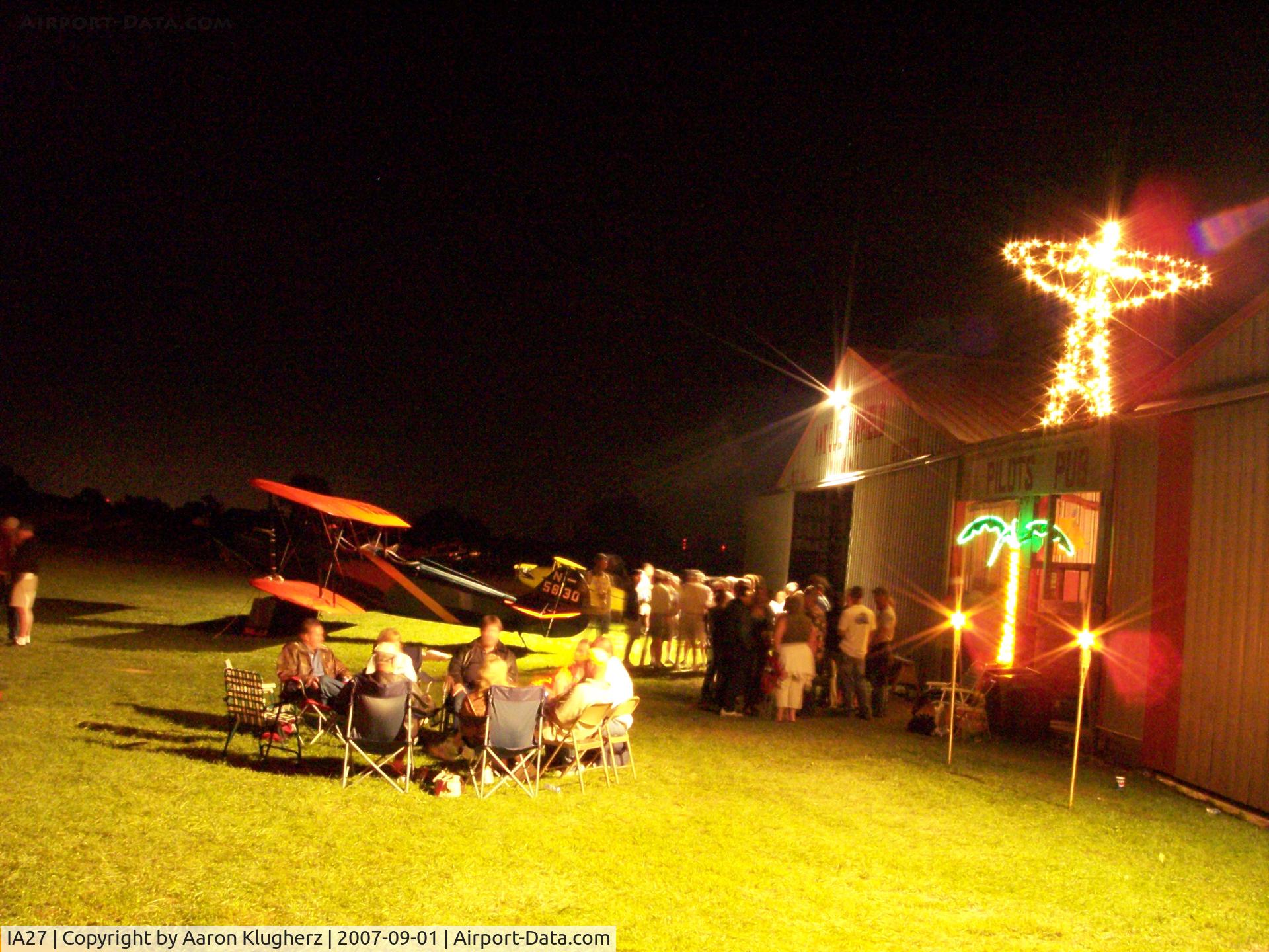 Antique Airfield Airport (IA27) - Evening at Antique Airfield during the 2007 National AAA/APM Fly-in