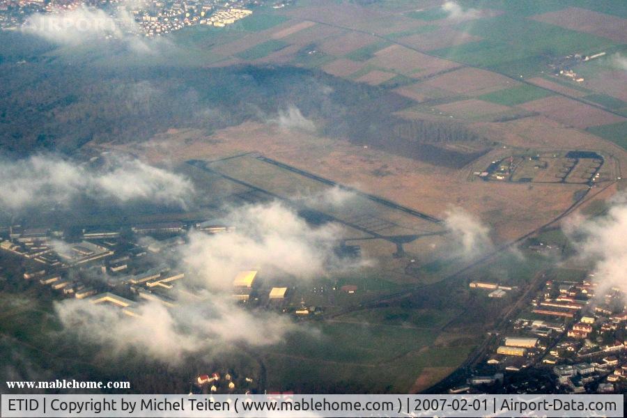 ETID Airport - Hanau Army Airfield also known as Fliegerhorst Kaserne seen during the landing phase to Frankfurt