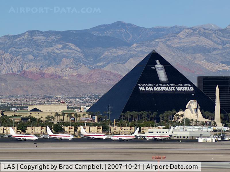 Harry Reid International Airport (LAS) - The EG&G Terminal with the Luxor.