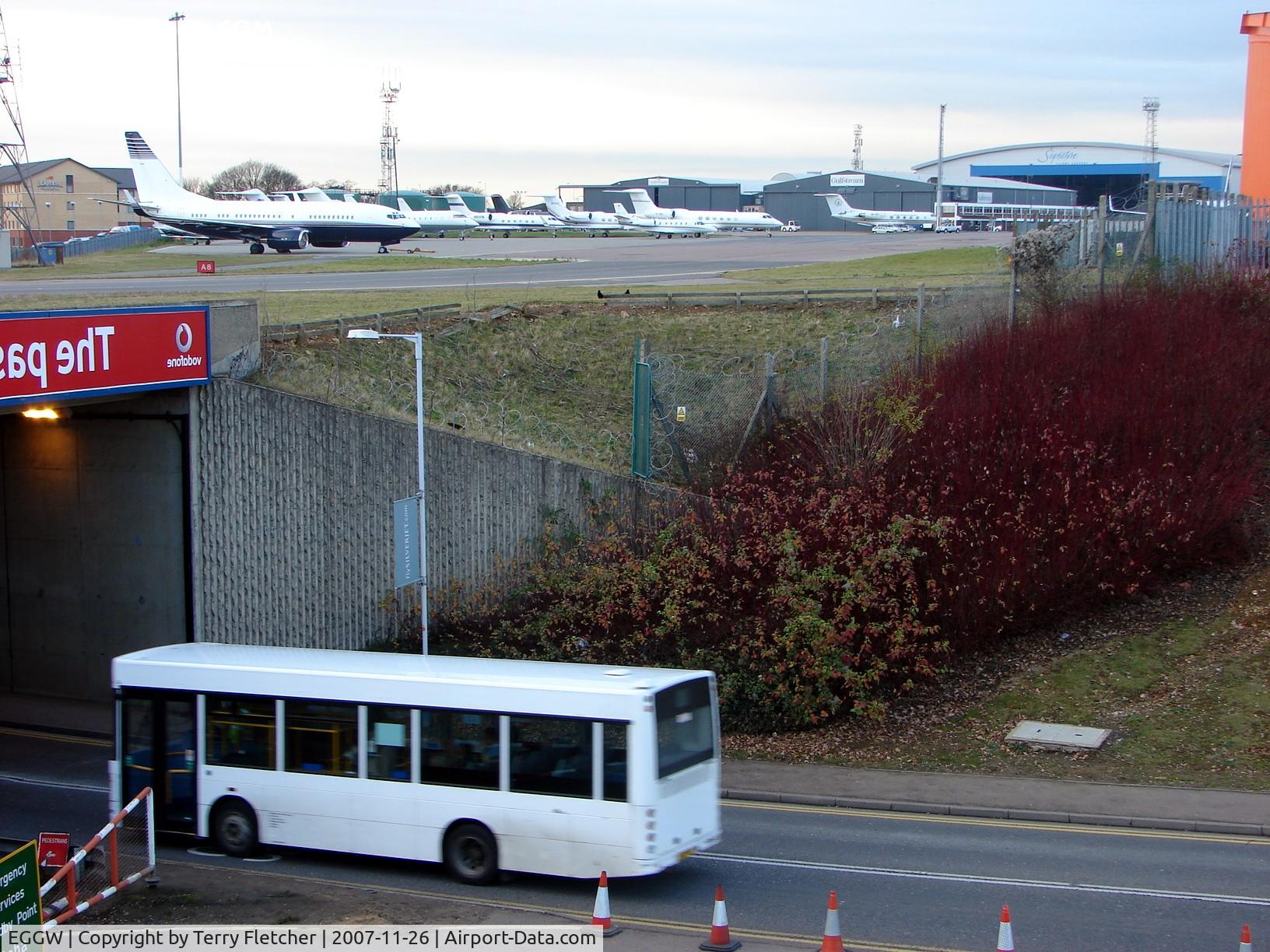 London Luton Airport, London, England United Kingdom (EGGW) - A General view of Parking Stand 16 commonly known as 'The Pond '