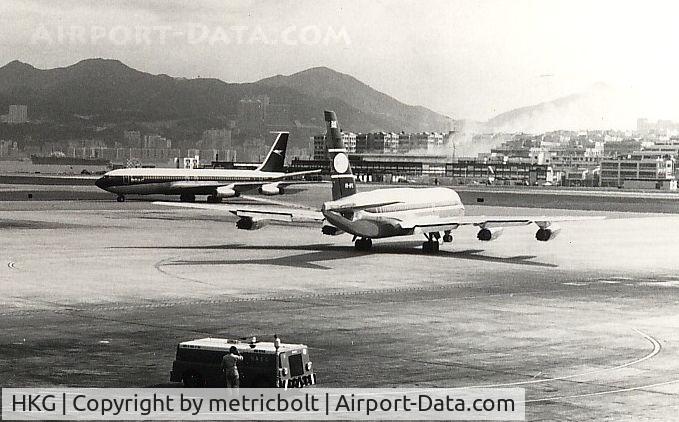 Hong Kong International Airport, Hong Kong Hong Kong (HKG) - BOAC B707 and Cathay Pacific CV880,HKG Kai Tak .March 1967.