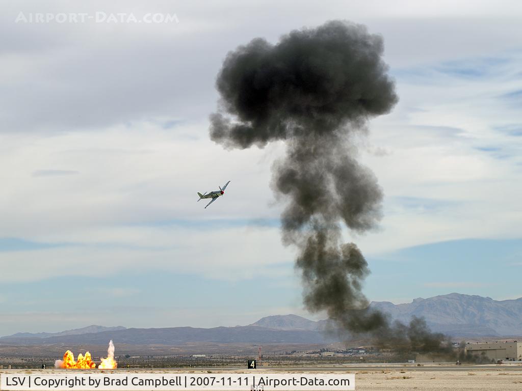 Nellis Afb Airport (LSV) - War Games at Nellis. The aircraft is - Getchell Aircraft - San Jose, California / 1951 Hawker Mk II Sea Fury