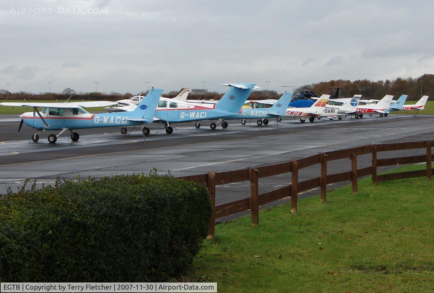 Wycombe Air Park/Booker Airport, High Wycombe, England United Kingdom (EGTB) - Main Apron at Wycombe Air Park - Booker airfield