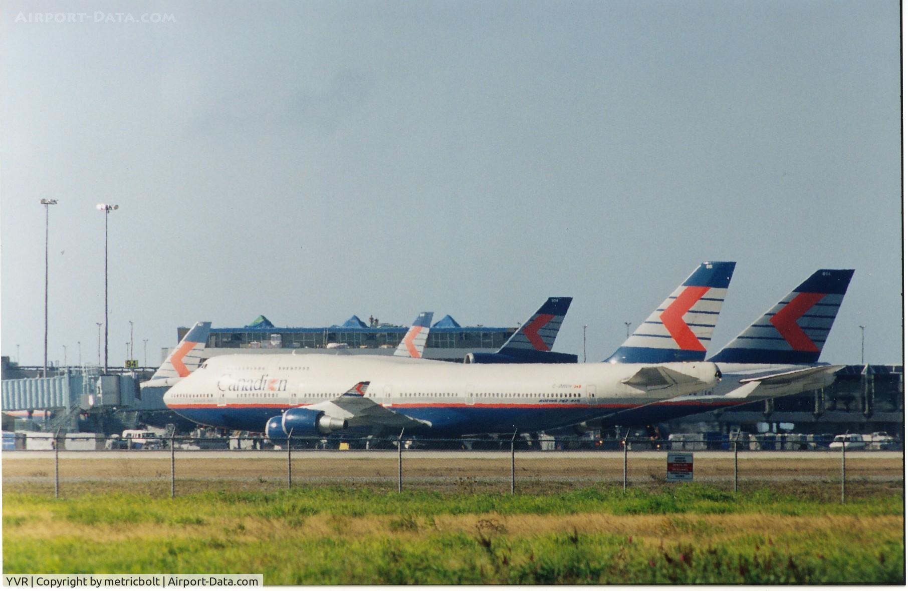 Vancouver International Airport, Vancouver, British Columbia Canada (YVR) - Sep.1998. Canadian Airlines were the dominant carrier at YVR in the 90s.