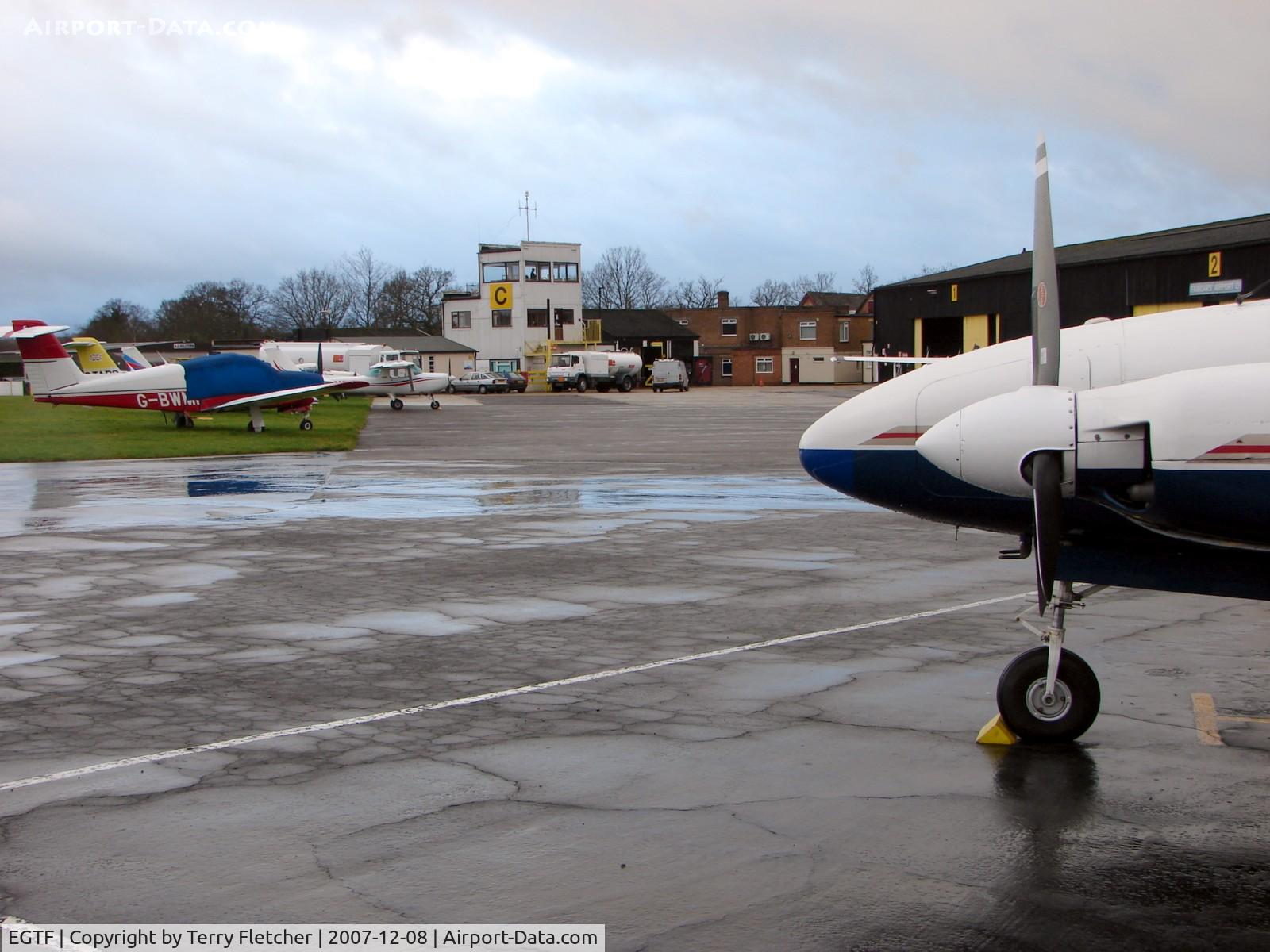 Fairoaks Airport, Chobham, England United Kingdom (EGTF) - Fairoaks Control Tower and ramp