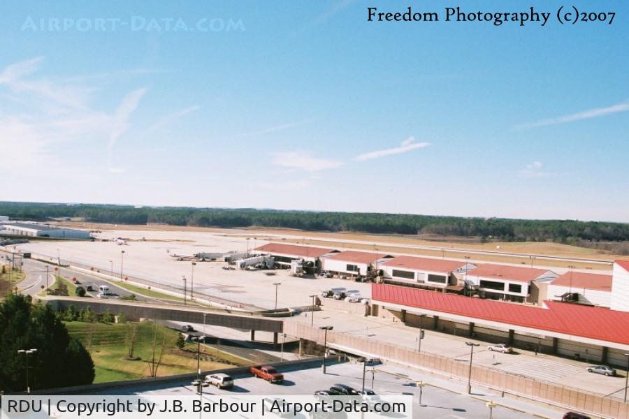 Raleigh-durham International Airport (RDU) - A quiet nice day, not much air traffic to be a holiday weekend.