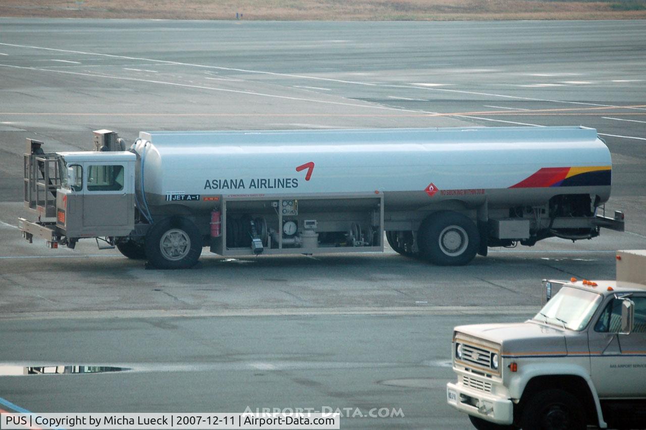 Gimhae International Airport, Pusan Korea, Republic of (PUS) - Interestingly, in korea airlines have their own tanker trucks (as opposed to trucks by the fuel providers)