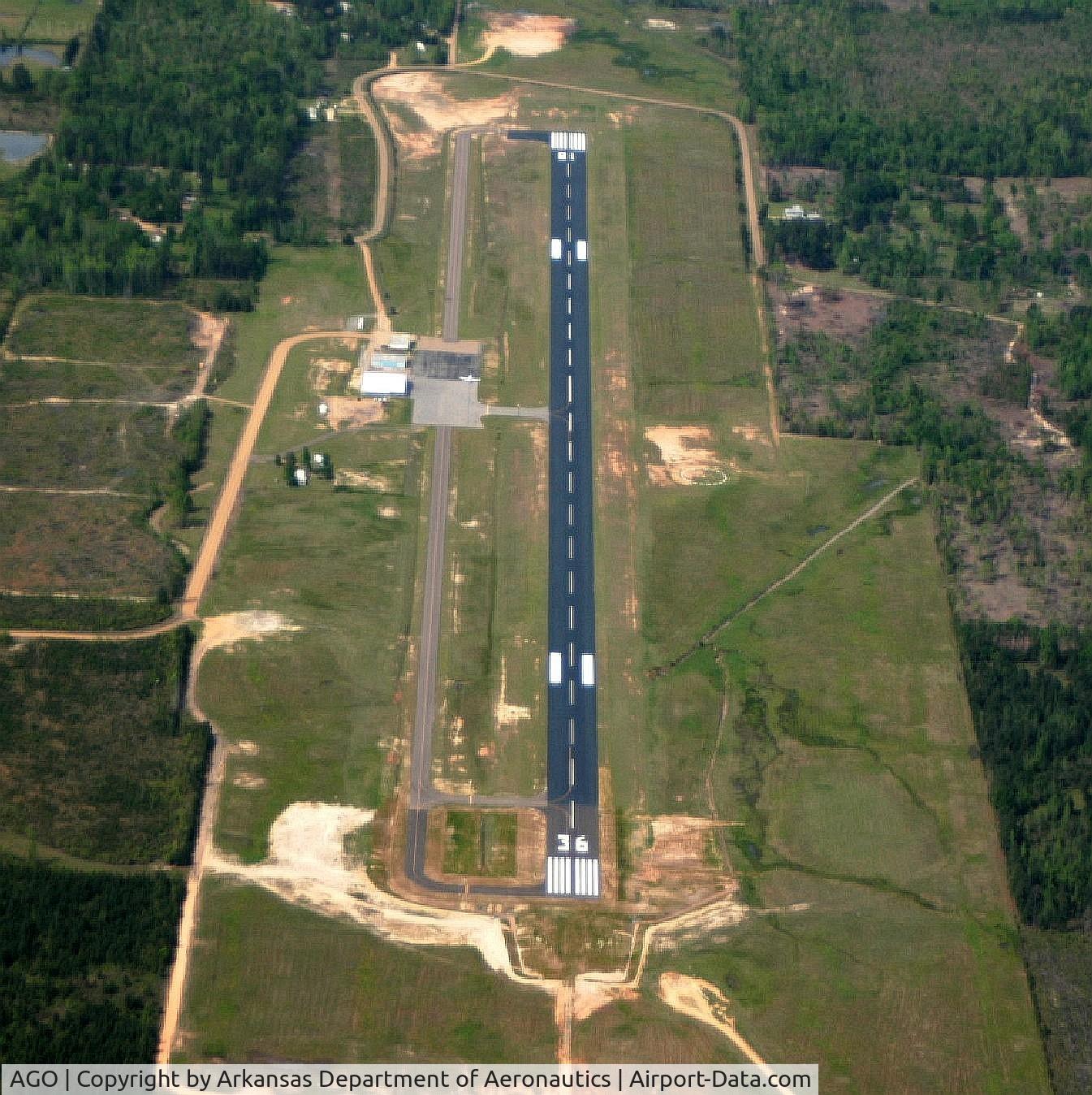 Magnolia Municipal Airport (AGO) - Aerial Photo