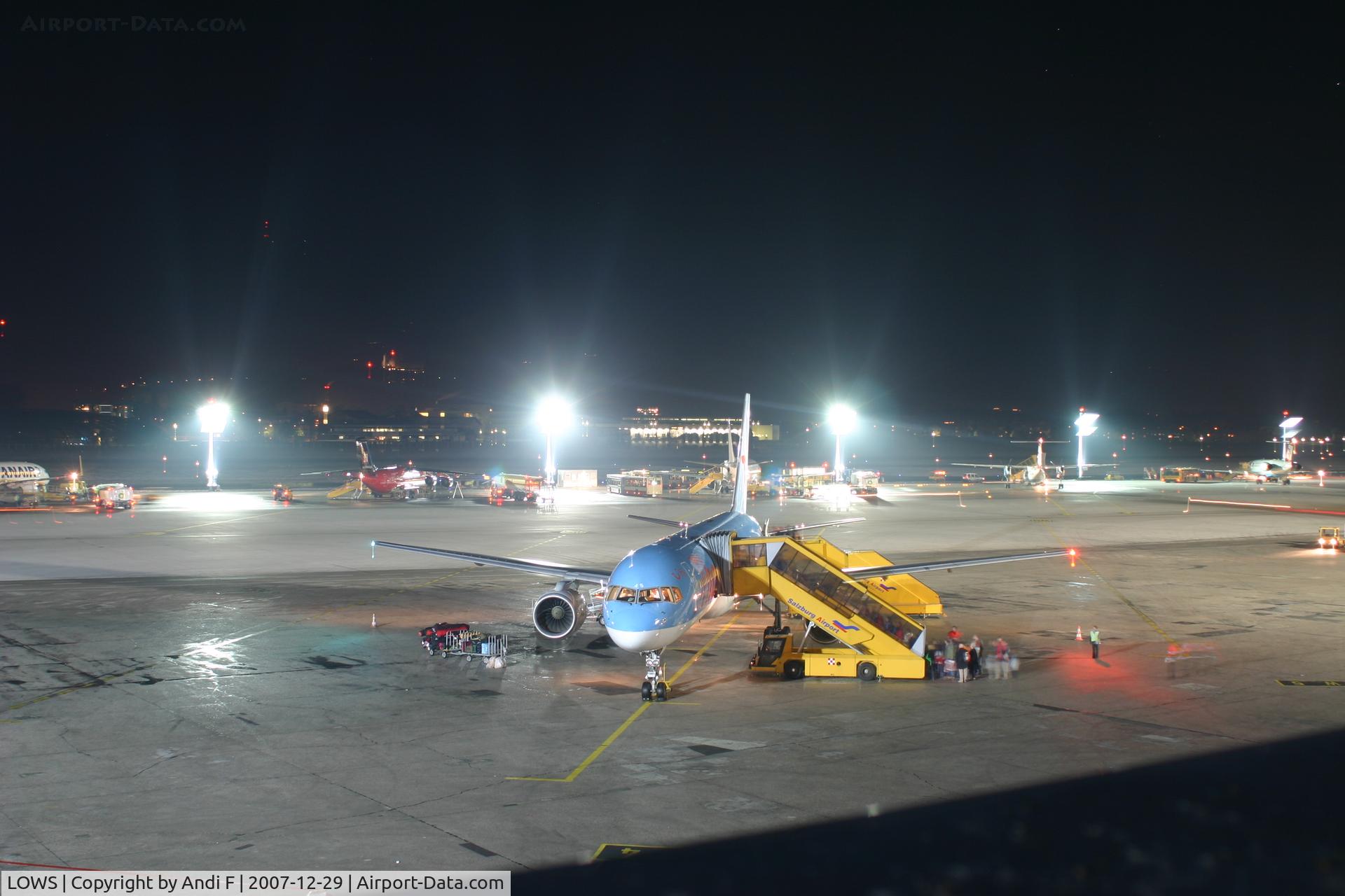 Salzburg Airport, Salzburg Austria (LOWS) - Night Shot