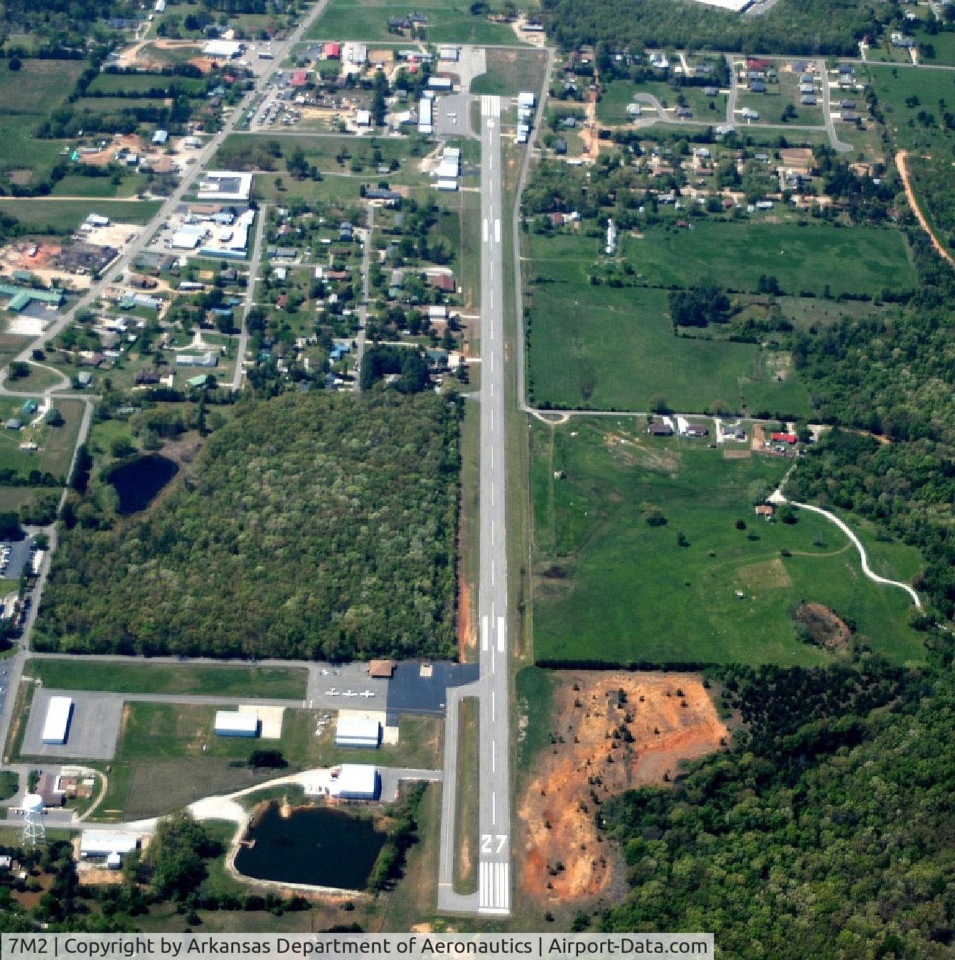 Mountain View Wilcox Memorial Field Airport (7M2) - Aerial Photo