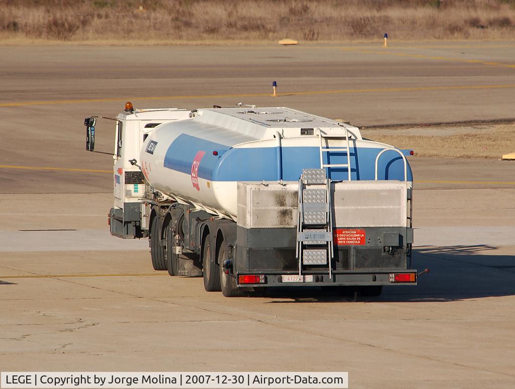 Girona-Costa Brava Airport, Girona Spain (LEGE) - Truck tank - Girona Airport.