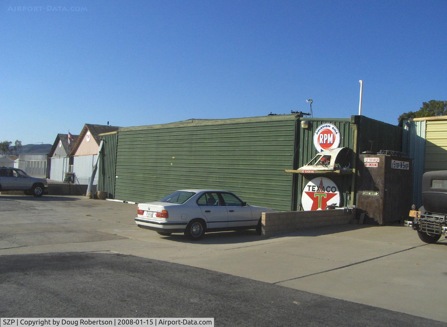 Santa Paula Airport (SZP) - The ex-Steve McQueen home/hangar for his Stearman bipe. Was home also prior to his purchase of nearby 15 acre ranch & home. Still painted the same.