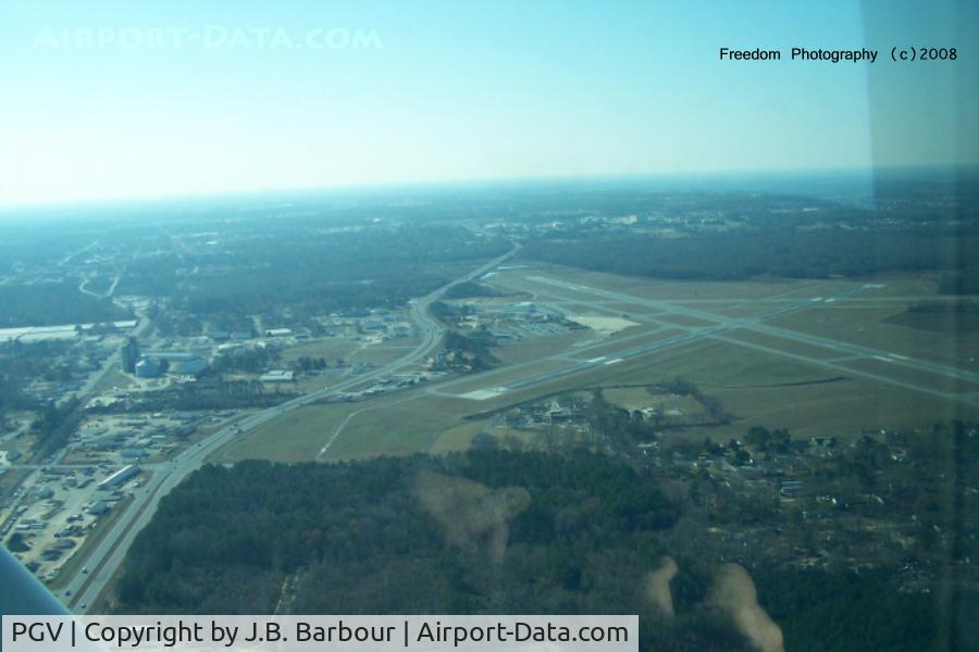 Pitt-greenville Airport (PGV) - Wing shot from a 172RG