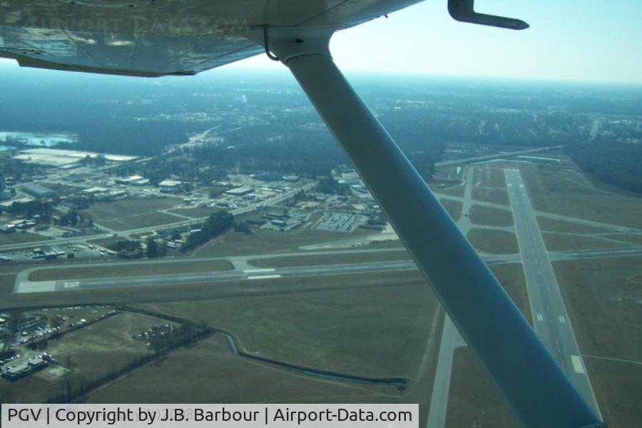 Pitt-greenville Airport (PGV) - Wing shot from a 172RG