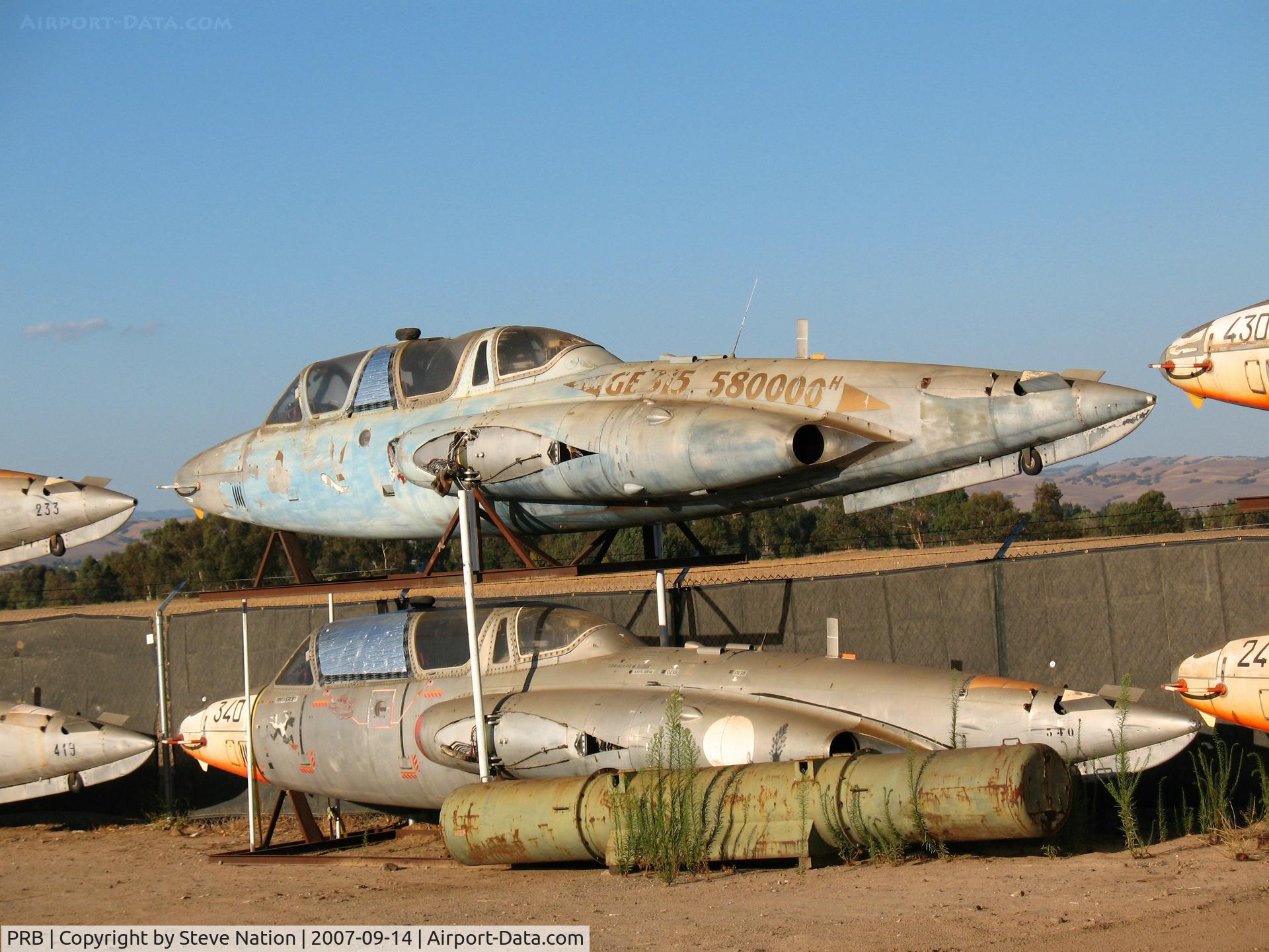 Paso Robles Municipal Airport (PRB) - ex French AF Fouga CM.170 Magisters No. 340 and unidentified marked 