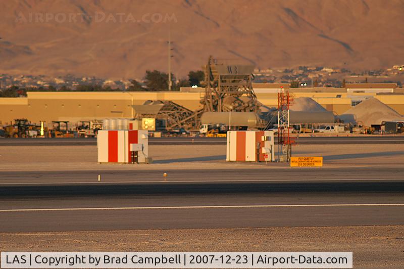 Harry Reid International Airport (LAS) - Sheds between RWY 25L and R.