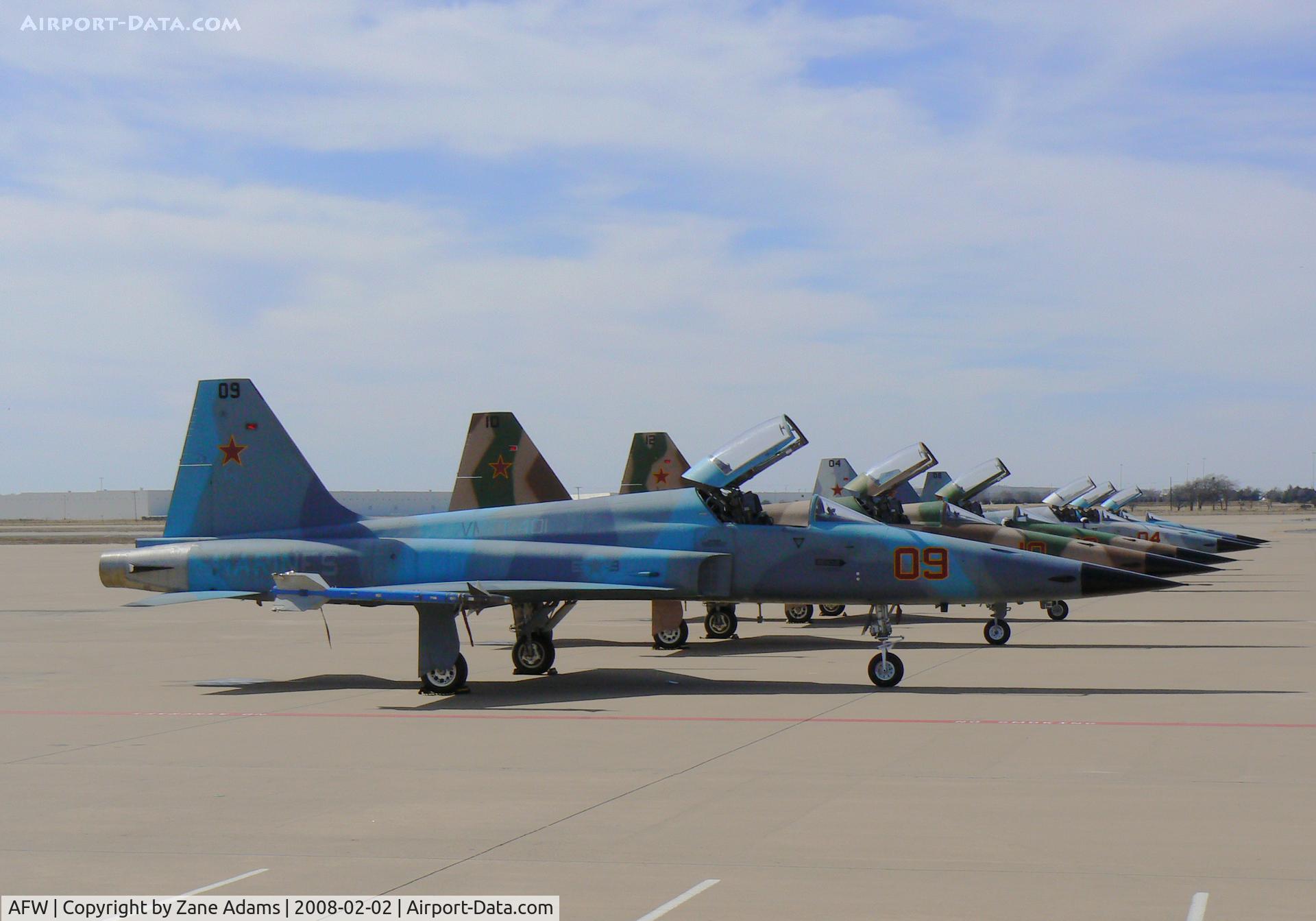 Fort Worth Alliance Airport (AFW) - Ramp full of Marine Agressors - VFMT-401