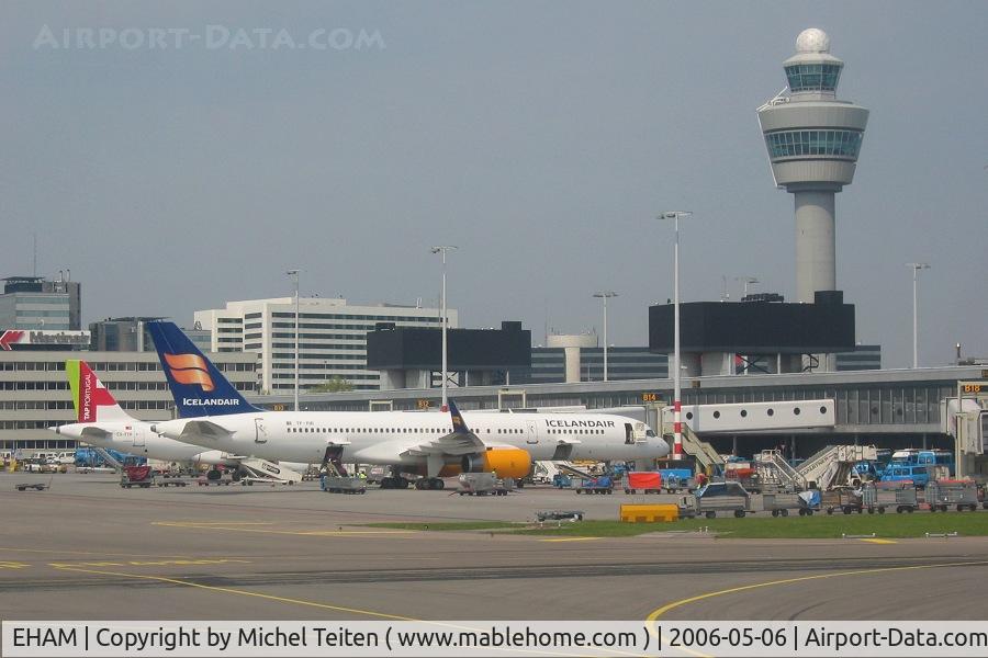 Amsterdam Schiphol Airport, Haarlemmermeer, near Amsterdam Netherlands (EHAM) - Main terminal and control tower