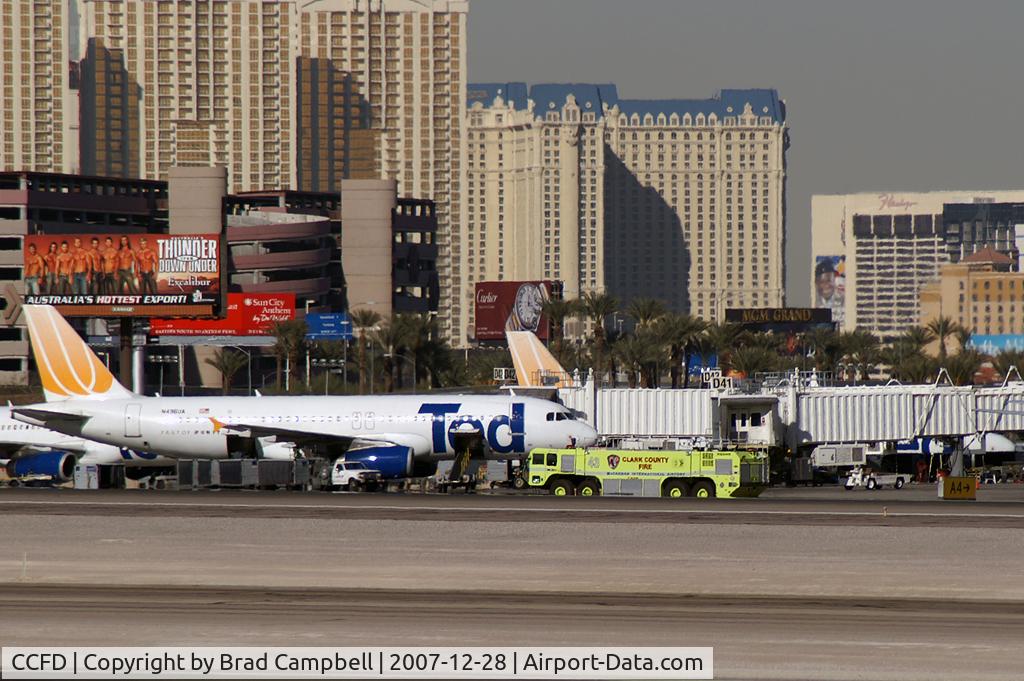CCFD Airport - Responding to the landing of US Airways N665AW. No mishap occured.