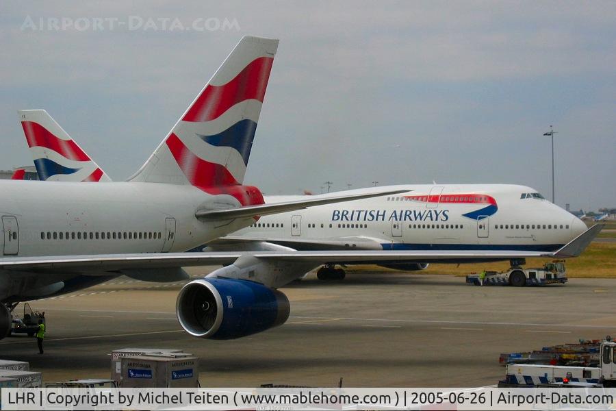 London Heathrow Airport, London, England United Kingdom (LHR) - British Airways 747s at Heathrow