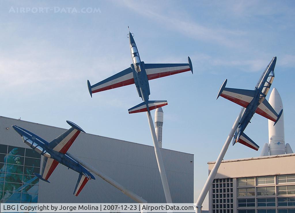 Paris Airport,  France (LBG) - Fouga Magister - Patrouille de France, in Le Bourget Museum entrance.