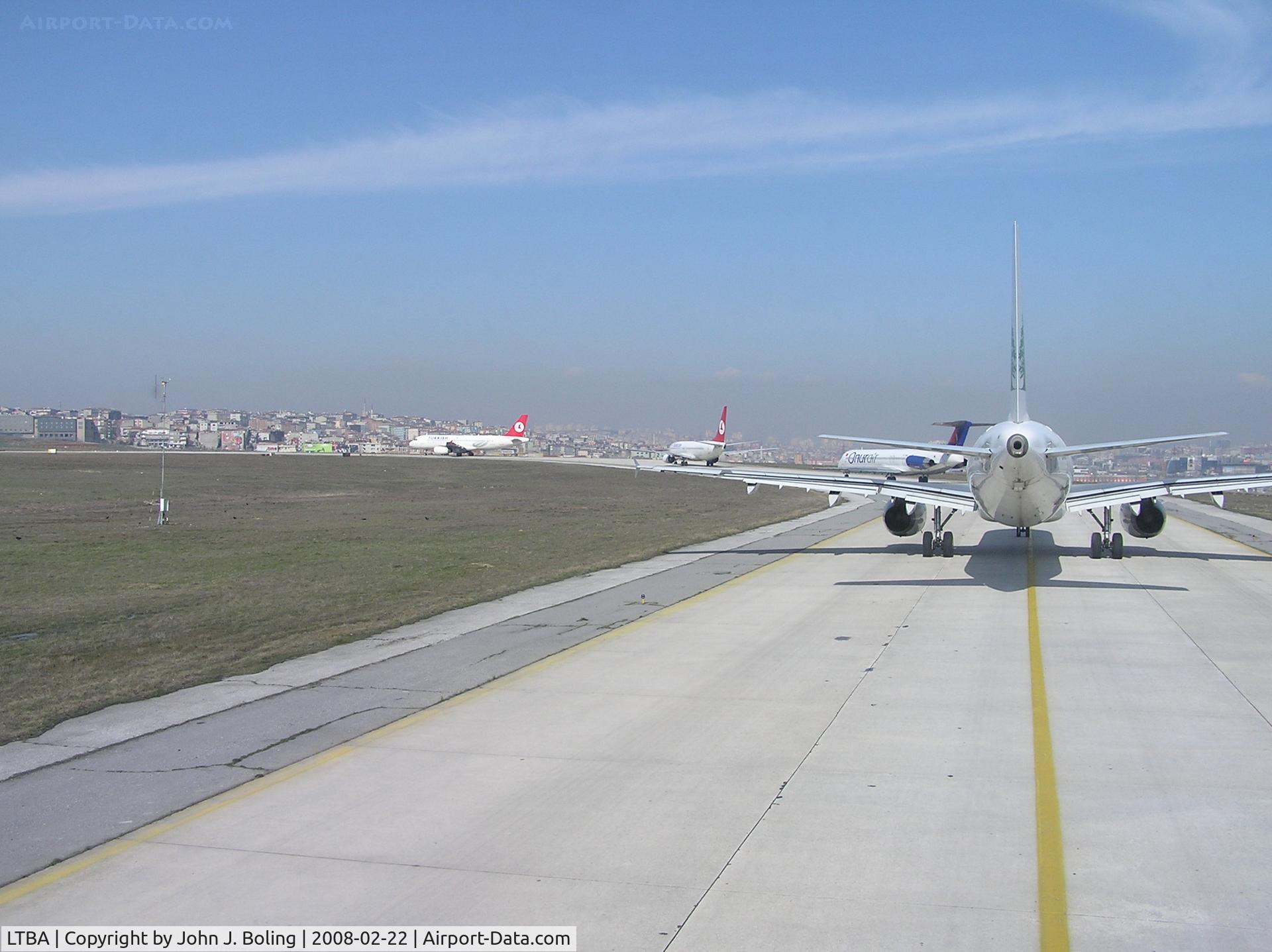 Istanbul Atatürk International Airport, Istanbul Turkey (LTBA) - Number 5 for take off on runway 18R Ataturk Airport Istanbul Turkey