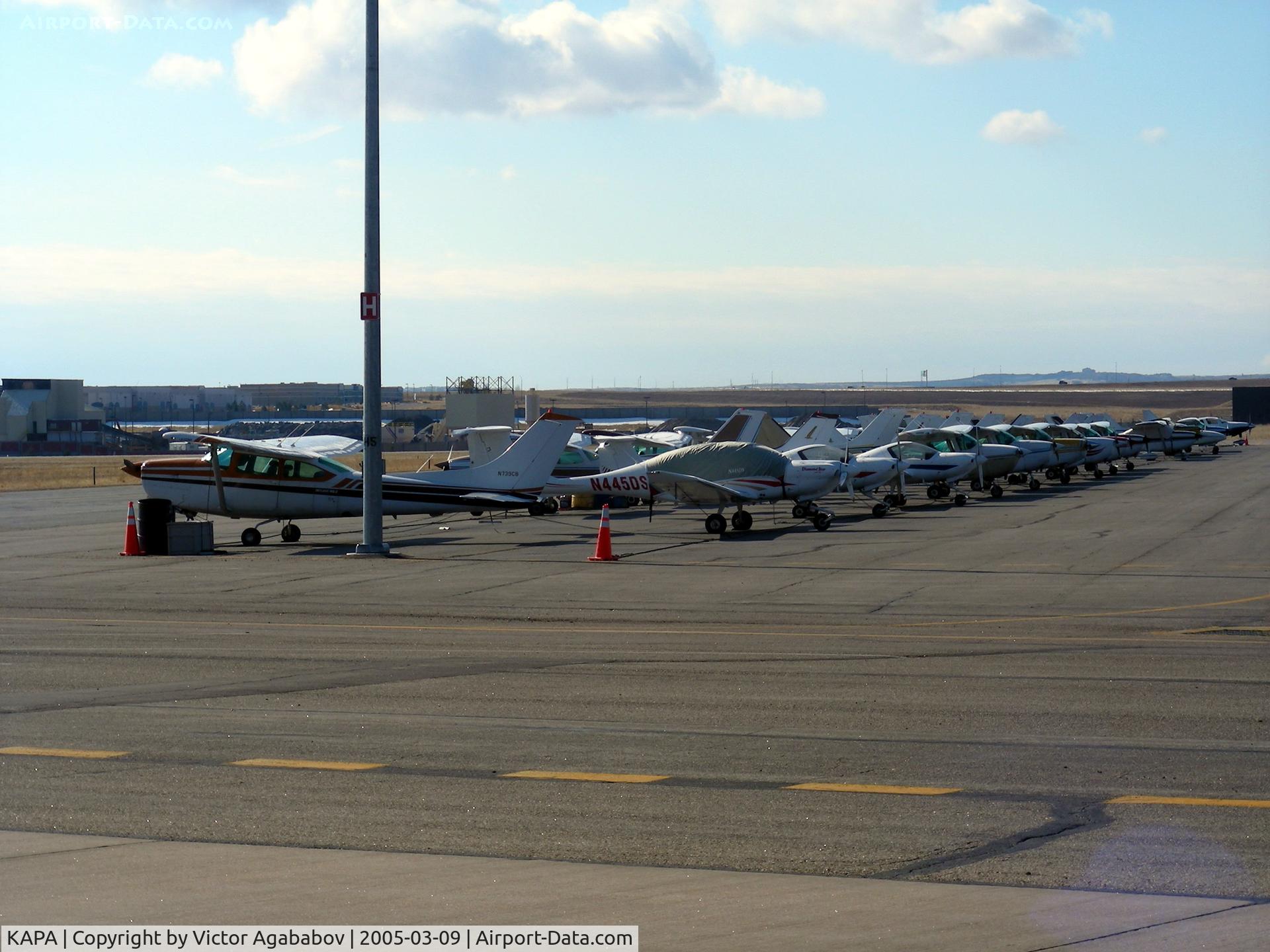 Centennial Airport (APA) - Ramp hotel early in the morning.