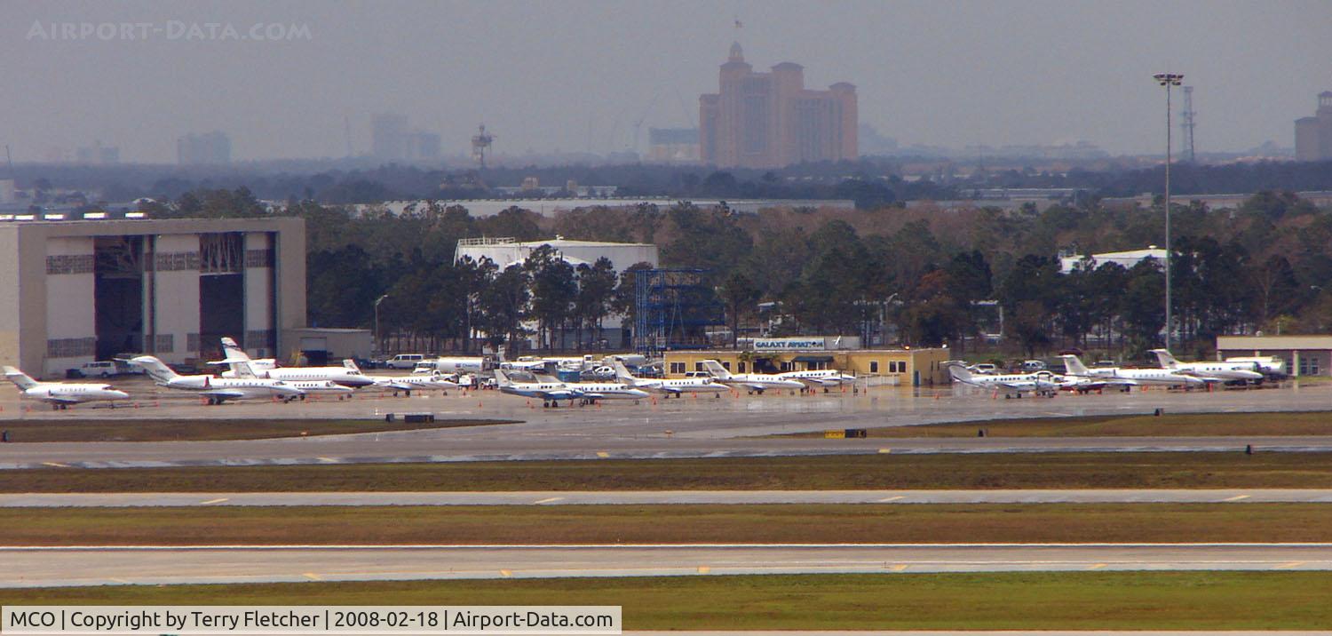 Orlando International Airport (MCO) - A view across to the Galaxy Aviation ramp at Orlando International