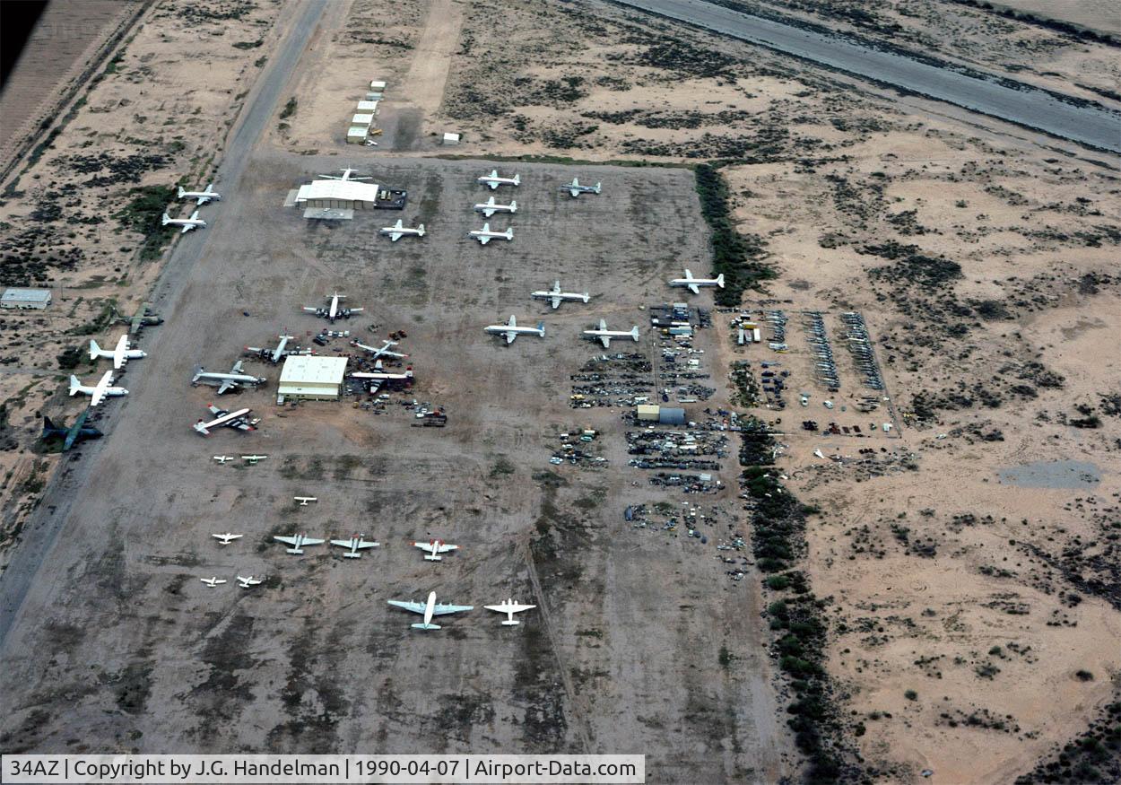 Gila River Memorial Airport (34AZ) - view from Luscombe Silvaire