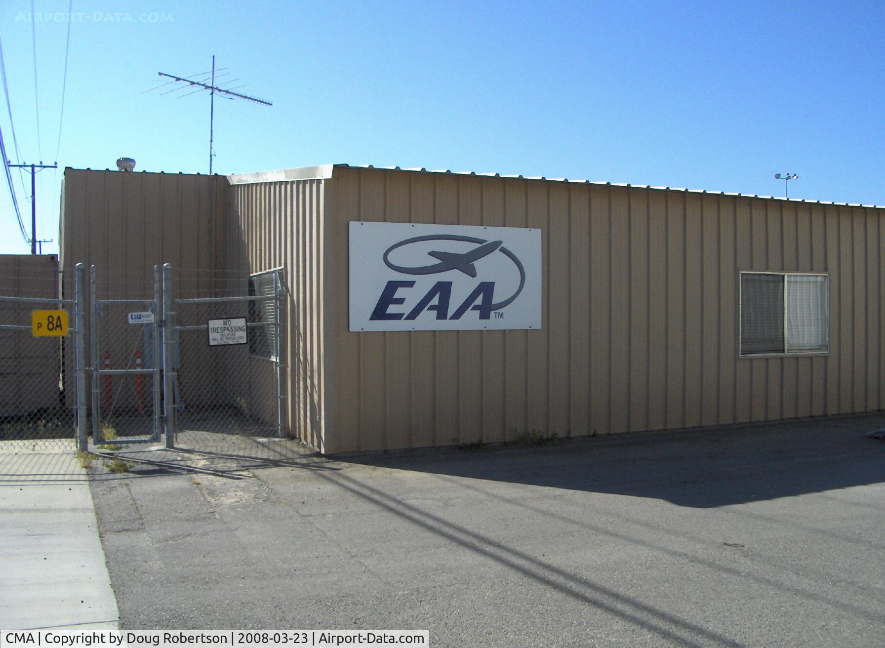 Camarillo Airport (CMA) - EAA Chapter 723 Hangar 1, compare with my 2015 photos of new massive hangar construction.