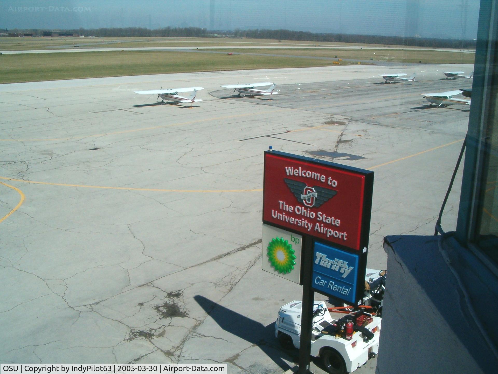 Ohio State University Airport (OSU) - Out the FBO upstairs window