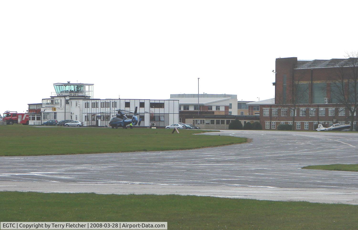 Cranfield Airport, Cranfield, England United Kingdom (EGTC) - Cranfield Tower , Apron and Buidings
