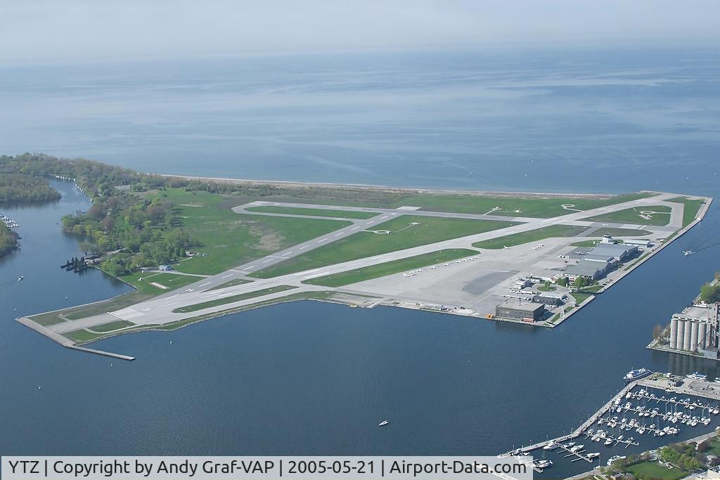 Toronto City Centre Airport, Toronto, Ontario Canada (YTZ) - Taken frommthe CN Tower.