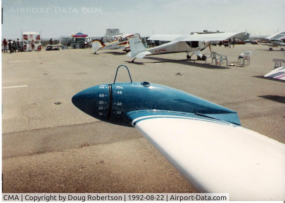 Camarillo Airport (CMA) - 1976 Zlin 50 LA AKROBAT aerobatic aircraft at Camarillo EAA Air Show, Lycoming AEIO-540-wingtip fuel tank with visible gauge. N number does not compute-N6660B, Help? (Aircraft destroyed-one fatal-in 1996).
