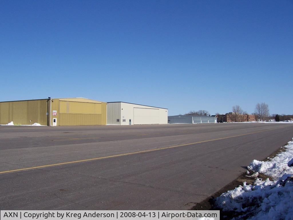 Chandler Field Airport (AXN) - The quiet general aviation ramp after closing time.