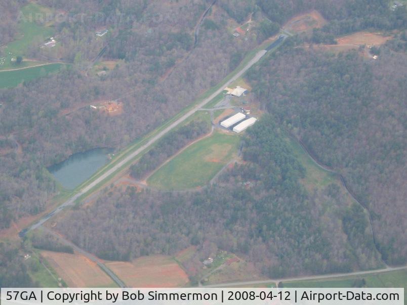Blue Ridge Skyport Airport (57GA) - Looking NE from 9000'