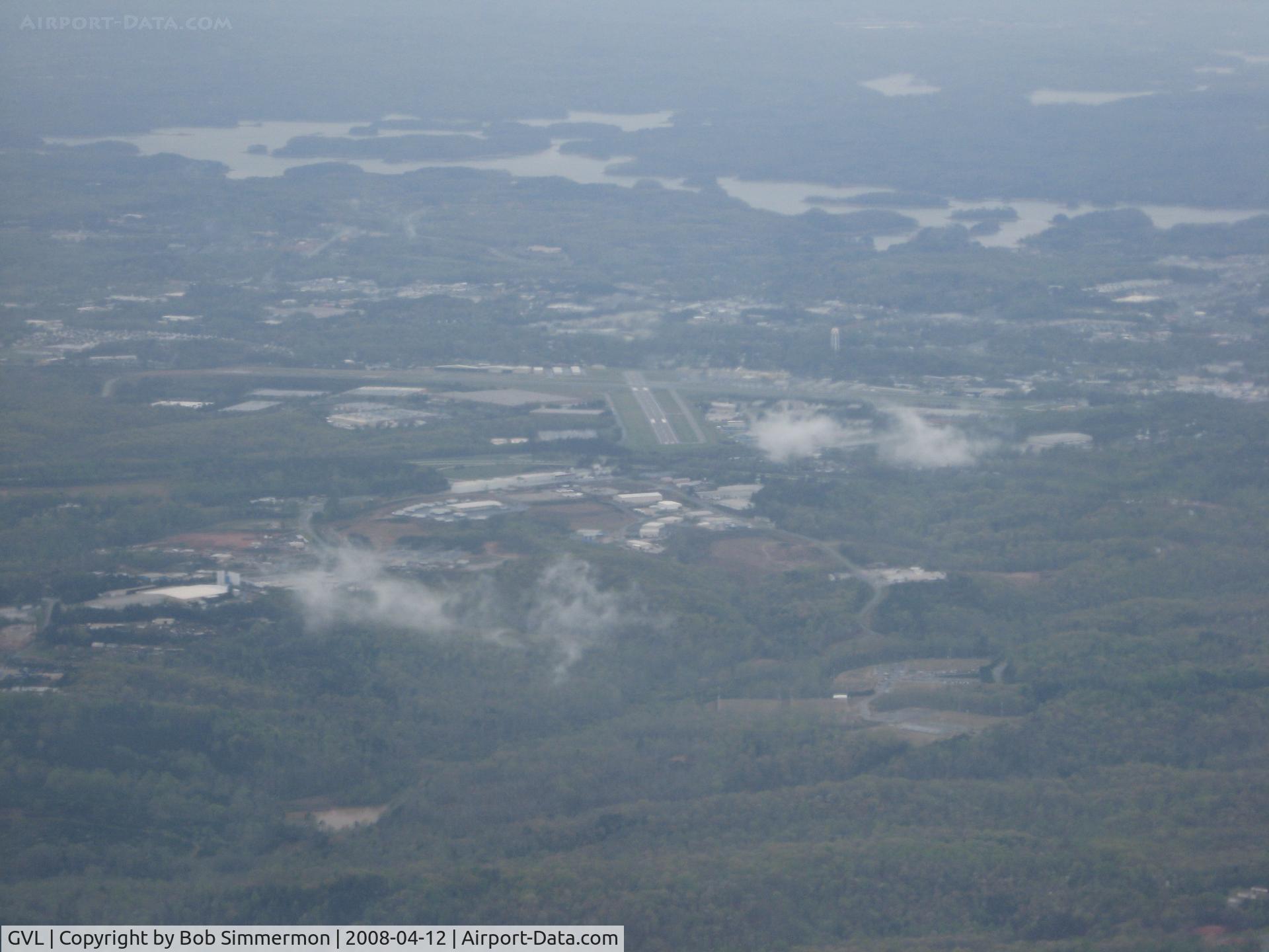 Lee Gilmer Memorial Airport (GVL) - Looking E from 9000'
