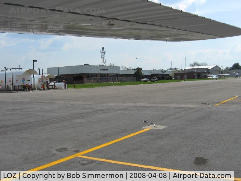 London-corbin Arpt-magee Fld Airport (LOZ) - Airport facilities.  The restaurant is the building in the middle.