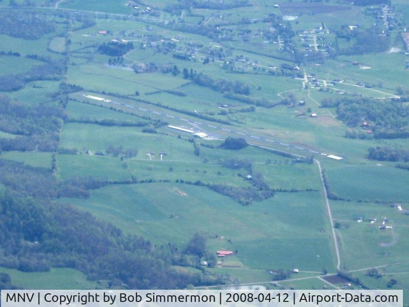 Monroe County Airport (MNV) - Looking E from 9000'