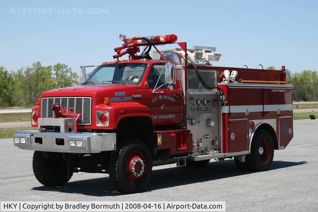 Hickory Regional Airport (HKY) - Hickory Fire Department Engine 4, the ARFF truck at the Hickory Regional Airport