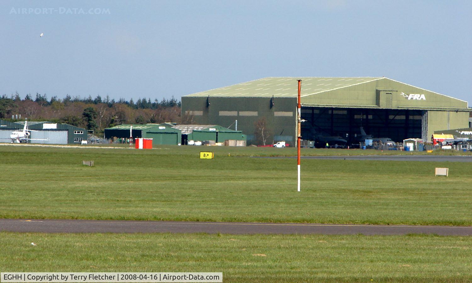 Bournemouth Airport, Bournemouth, England United Kingdom (EGHH) - View of the FR Aviation Main Hangar at Bournemouth