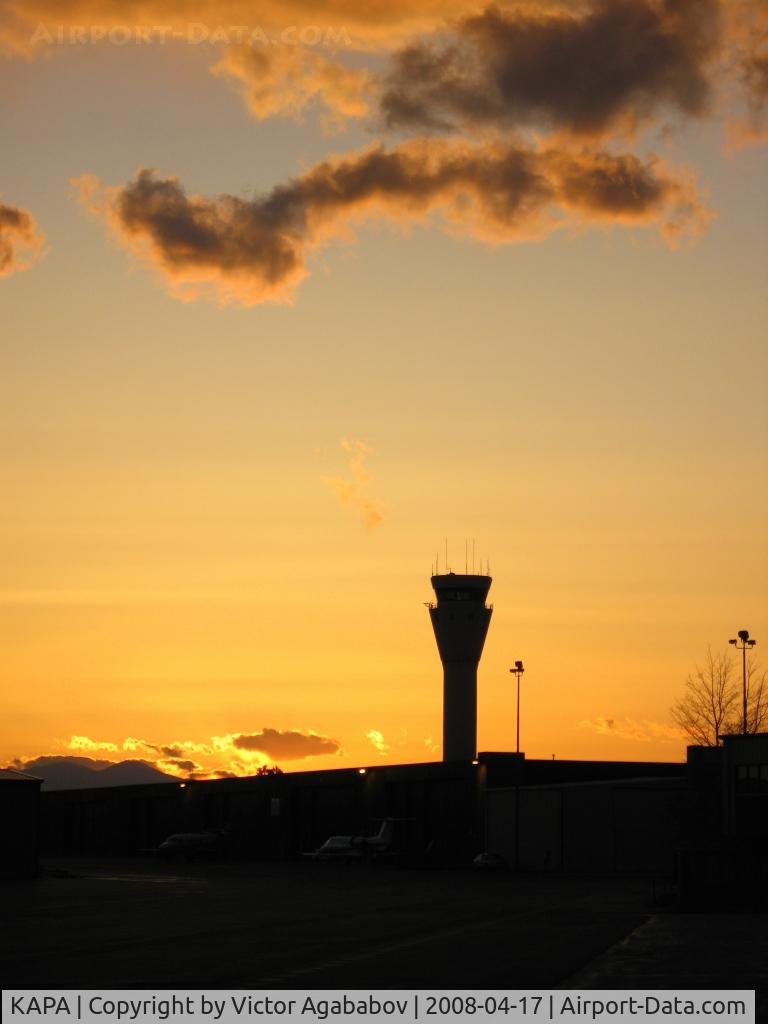 Centennial Airport (APA) - Tower in the setting sun...