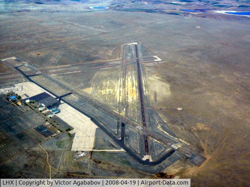 La Junta Municipal Airport (LHX) - La Junta airport shot from 7500MSL
