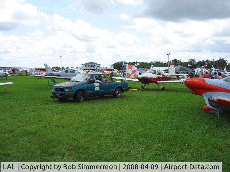 Lakeland Linder Regional Airport (LAL) - Towing planes through some tight fits at Sun N Fun 2008