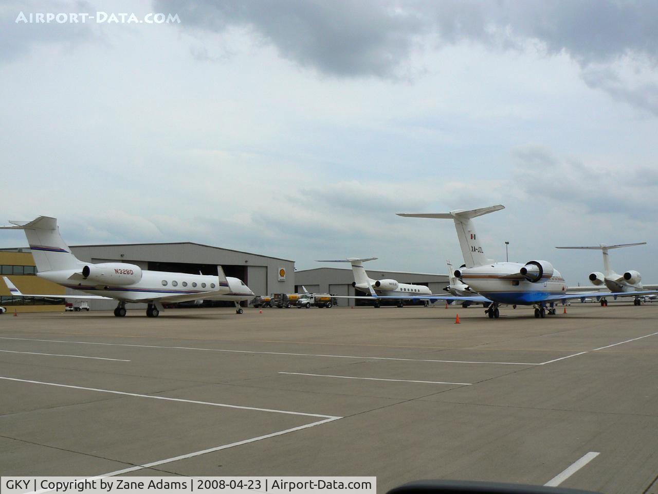 Arlington Municipal Airport (GKY) - Invasion of the Biz Jets - THREE Lockheed Martin, Black and Decker, Misc GV, Cessna Jet, and one from Mexico along with the small ones...