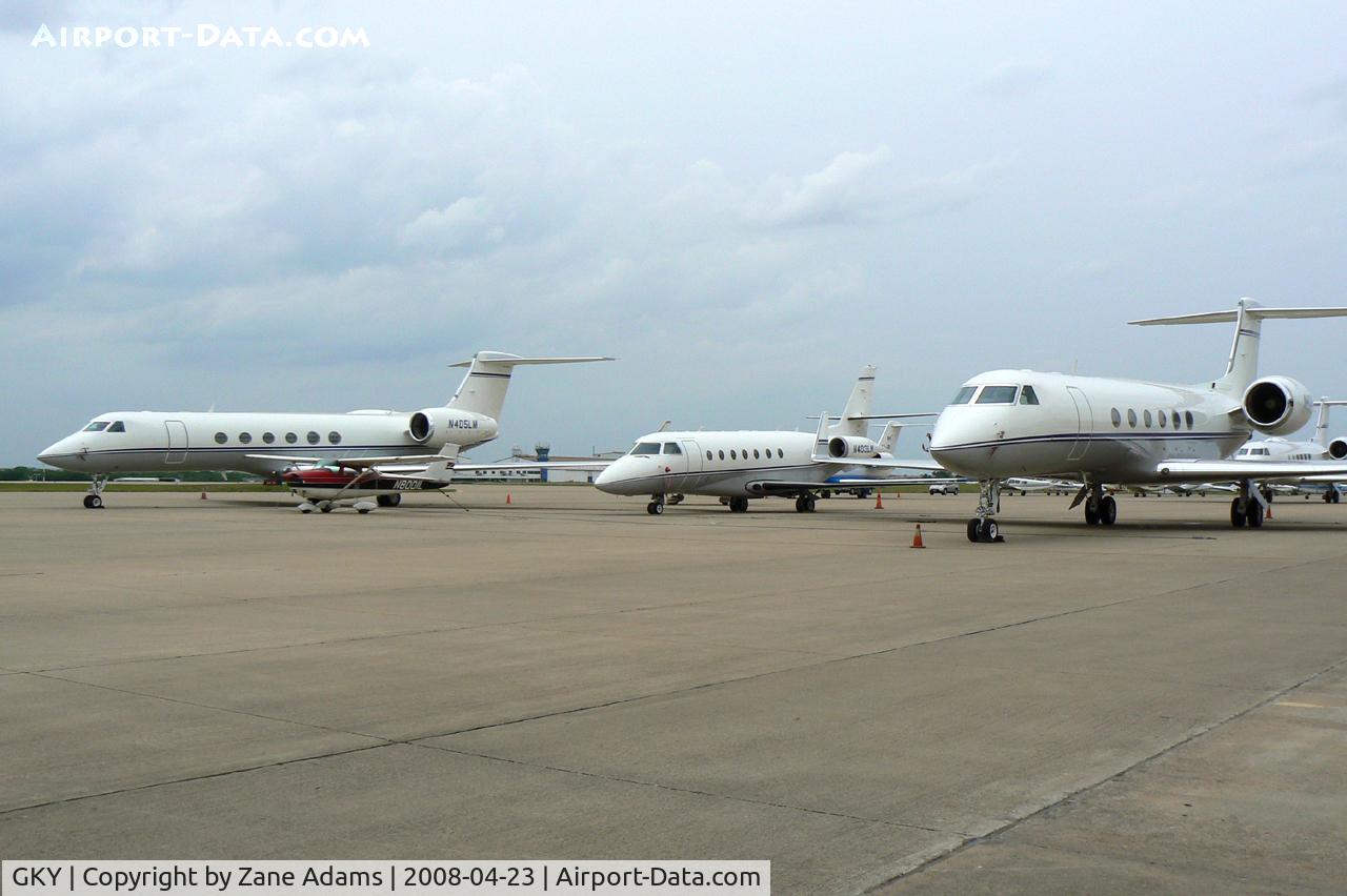 Arlington Municipal Airport (GKY) - Three Lockheed Martin jets on the ramp 